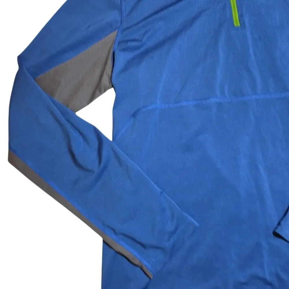 Shirt The North Face Long Sleeve Quarter Zip FlashDry Blue Grey Mens Medium